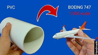 How I Make a Plane out of PVC  Boeing 747400 [upl. by Ynohtnaed]