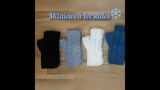 DIY  Mitaines à torsades avec pouces [upl. by Lig]