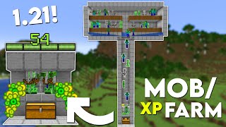 Minecraft EASIEST MOB XP FARM Tutorial 121 Improved Version [upl. by Anoy]