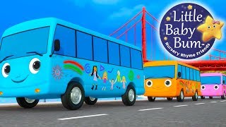 Ten Little Buses  Nursery Rhymes for Babies by LittleBabyBum  ABCs and 123s [upl. by Chandler747]