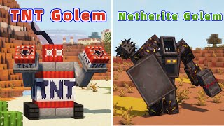 3 Amazing Minecraft Mods 9 Super Cool Golems [upl. by Lazos54]