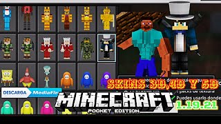 👉SUPER PACK 1100 SKINS 3D4Damp5D PARA MINECRAFT PE 11921👈Descarga gratis mediafire [upl. by Liarret]