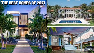 4 HOURS of LUXURY HOMES The Best Homes of 2021 part 2 [upl. by Yelahc]