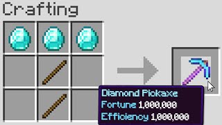 Minecraft But Crafting Gives OP Enchantments [upl. by Eicyal972]