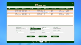 Events Management System Using CNet and SQL Server [upl. by Aicenet174]