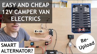 CHEAP EASY 12V Camper Van ELECTRICS REUPLOAD  How To [upl. by Byrle]