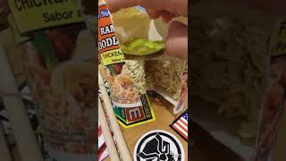 Cutting a Panda Signature Ramen Noodle Soup Cup in half [upl. by Yar]