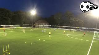 Fussballtraining  Spielform  Ballzirkulation mit Gegenpressing auf 4 Tore [upl. by Merth]