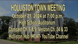 Holliston Town Meeting  10212024 [upl. by Evyn]