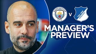 Pep Guardiola previews Man City v Hoffenheim  PRESS CONFERENCE [upl. by Mode]