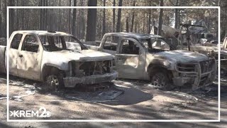 Former firefighter sees property destroyed in Grove Fire [upl. by Ansev]