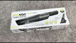 Unboxing the ionvac power max portable vacuum cleaner [upl. by Monika]