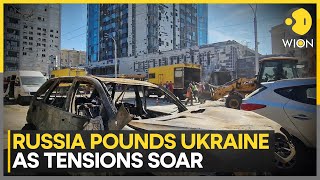 RussiaUkraine war Russia pounds Ukraine as tensions soar  Latest News  WION [upl. by Darbee]