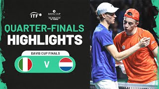 Highlights Jannik Sinner ITA v Tallon Griekspoor NED  Davis Cup Finals 2023 [upl. by Serdna]