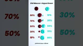 Old Mauve  Aqua Green Colour Recipes colormixing asmr guessthecolor satisfying mixedcolors [upl. by Gyasi]