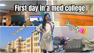 First day of medical college🩺⚕️💕 shopping for college🛍️ Foundation course First year MBBS student [upl. by Remde]