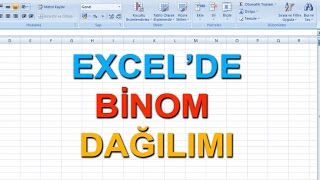 Excel Fonksiyonları  Binom Dağılımı [upl. by Liris]