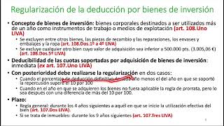 IVA 08 02 Especialidades en la prorrata Regularización en general [upl. by Enimsaj]