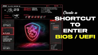 How To Create A Shortcut To Enter BIOS Settings In Windows 11 10 [upl. by Llemar]