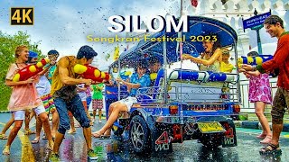 Bangkok Songkran Festival 2023 Silom Road [upl. by Egiap659]