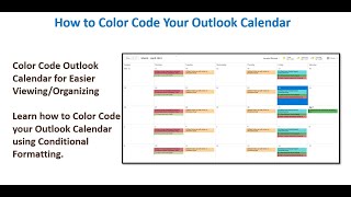 How to Color Code Your Outlook Calendar [upl. by Annoyed]