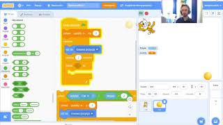 Poradnik scratch 30 odcinek 5 łapanie piłki v2 schemat blokowy zapytania zagnieżdżone [upl. by Neitsabes332]