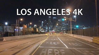 Los Angeles 4K  Night Drive [upl. by Orabla]