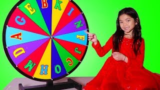 Emma Learns Alphabet with Spin Wheel Game [upl. by Ydnarb]