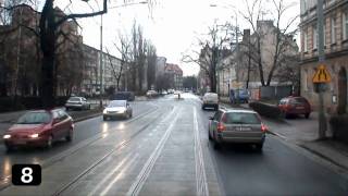 Tramwajem po Wrocławiu HD  Linia 8 czI TARNOGAJ  ZAWALNA [upl. by Ahkihs715]