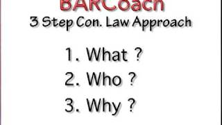 BAR EXAM 3 Steps to CONSTITUTIONAL LAW for MBE [upl. by Monney]