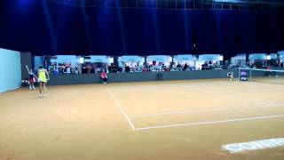 Nastassja Burnett vs Zuzana Kucova service  return game  Porsche Tennis Grand Prix 2013 [upl. by Ihtak]