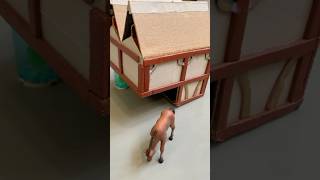 DIY Toy Horse Stables from Cardboard  Part6 shorts shortsvideo short [upl. by Drol50]