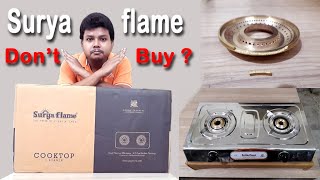 Surya Flame Ultimate Gas Stove Unboxing and Review Gas Chulha Stainless Steel LPG Cooktop 21082020 [upl. by Buchanan196]