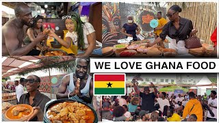 GHANAIANS Enjoying Their Local Authentic Food at the Biggest CHOP BAR in Accra December in Ghana [upl. by Barncard]