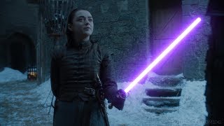 Arya vs Brienne Lightsaber Duel  Game of Thrones  Star Wars [upl. by Tronna991]