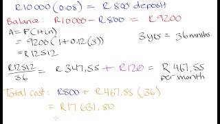 Grade 10 Math Hire purchase agreements practice  Finance amp Growth [upl. by Akela]