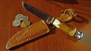 Herbertz Bärentöter Solingen Scout Knife altes Kindermesser Fahrtenmesser Pfadfinder Bowie [upl. by Newbill]