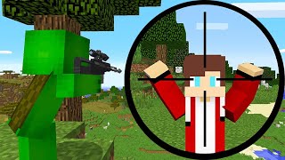 Hunter With Guns VS Speedrunner in Minecraft [upl. by Camile]