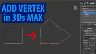 How to add vertex in 3ds max for beginners [upl. by Nyrol]