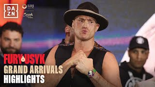 Tyson Fury vs Oleksandr Usyk Grand Arrivals Highlights [upl. by Kentigera]