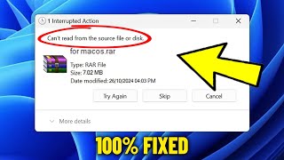 Cant read from the source file or disk in Windows 111087  How To Fix Error While Copying File ✅ [upl. by Nuahsad286]