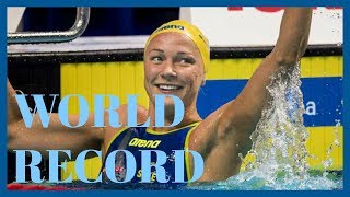 SARAH SJÖSTRÖM BRAKES 100M FREESTYLE WR  Swimming World Cup 2017 race video [upl. by Riannon636]