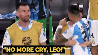 MESSI emotional celebration after Lautaro Martinez scored late winning goal against Colombia [upl. by Sage]