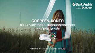 TVWerbung 2022  100 Jahre gratis GoGreenKonto und GoGreenBusinesskonto  Bank Austria [upl. by Airakaz115]