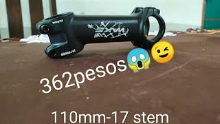 Long stem for bike110mm17😉362pesos short review budget stem sulit na sulit ♥️ [upl. by Asilahs]