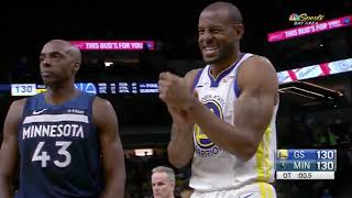 Golden State Warriors vs Minnesota Timberwolves Crazy Ending [upl. by Apthorp]