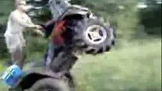 EPIC WHEELIES JUMPS and FLIPS Honda Rubicon Rancher 4x4 [upl. by Naor]