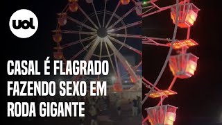 Casal é flagrado em vídeo fazendo sexo em rodagigante de evento no RJ [upl. by Benedicta]