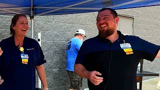 Hot Dog Swallow at Walmart Riley Fundraiser in Lawrenceville Illinois [upl. by Ydnolem809]