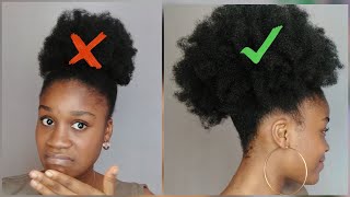 The Best Tips and Tricks for the Perfect High Puff  No added Hair [upl. by Radman]